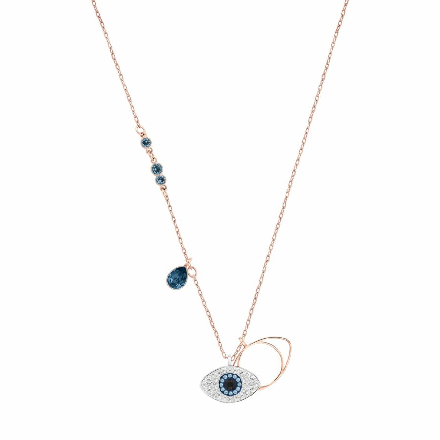 Μενταγιόν Swarovski Symbolic, Μάτι, Μπλε, Φινίρισμα από διάφορα μέταλλα