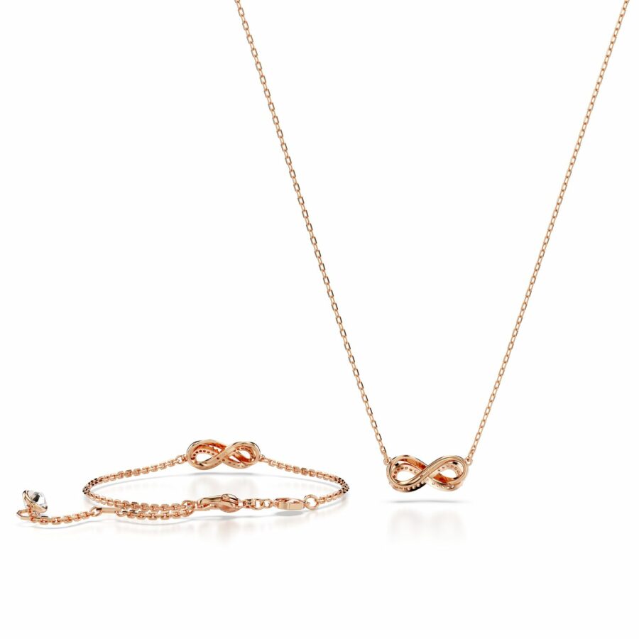 Σετ Swarovski Hyperbola, Άπειρο, Λευκό, Επιμετάλλωση σε ροζ χρυσαφί τόνο - Image 4