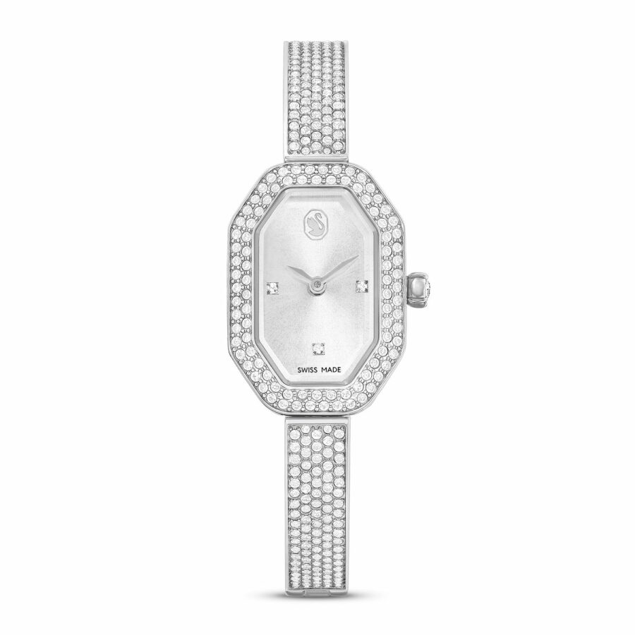 Ρολόι Dextera Bangle, Eλβετικής κατασκευής, Μεταλλικό μπρασελέ, Ασημί τόνος, Ανοξείδωτο ατσάλι