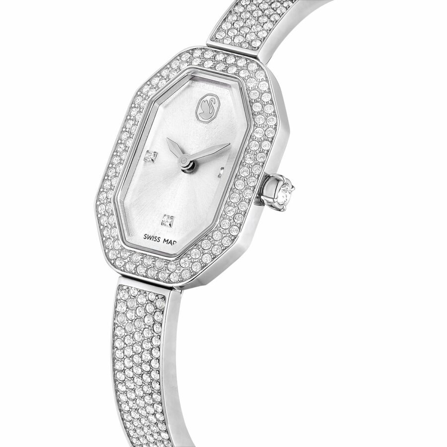 Ρολόι Dextera Bangle, Eλβετικής κατασκευής, Μεταλλικό μπρασελέ, Ασημί τόνος, Ανοξείδωτο ατσάλι - Image 4