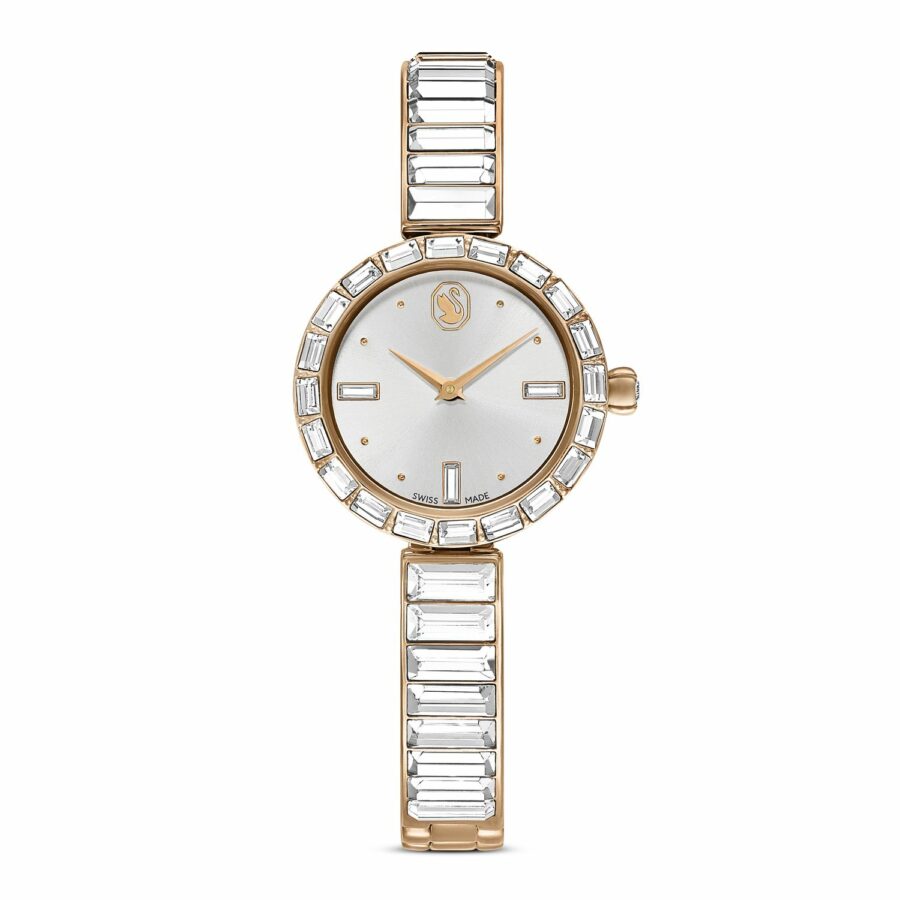 Ρολόι Matrix Bangle, Eλβετικής κατασκευής, Κρυστάλλινο μπρασελέ, Ροζ χρυσαφί τόνος, Φινίρισμα σε χρυσό σαμπανί τόνο
