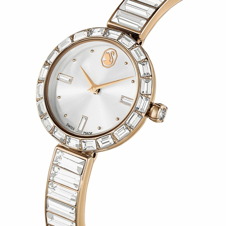 Ρολόι Matrix Bangle, Eλβετικής κατασκευής, Κρυστάλλινο μπρασελέ, Ροζ χρυσαφί τόνος, Φινίρισμα σε χρυσό σαμπανί τόνο - Image 4