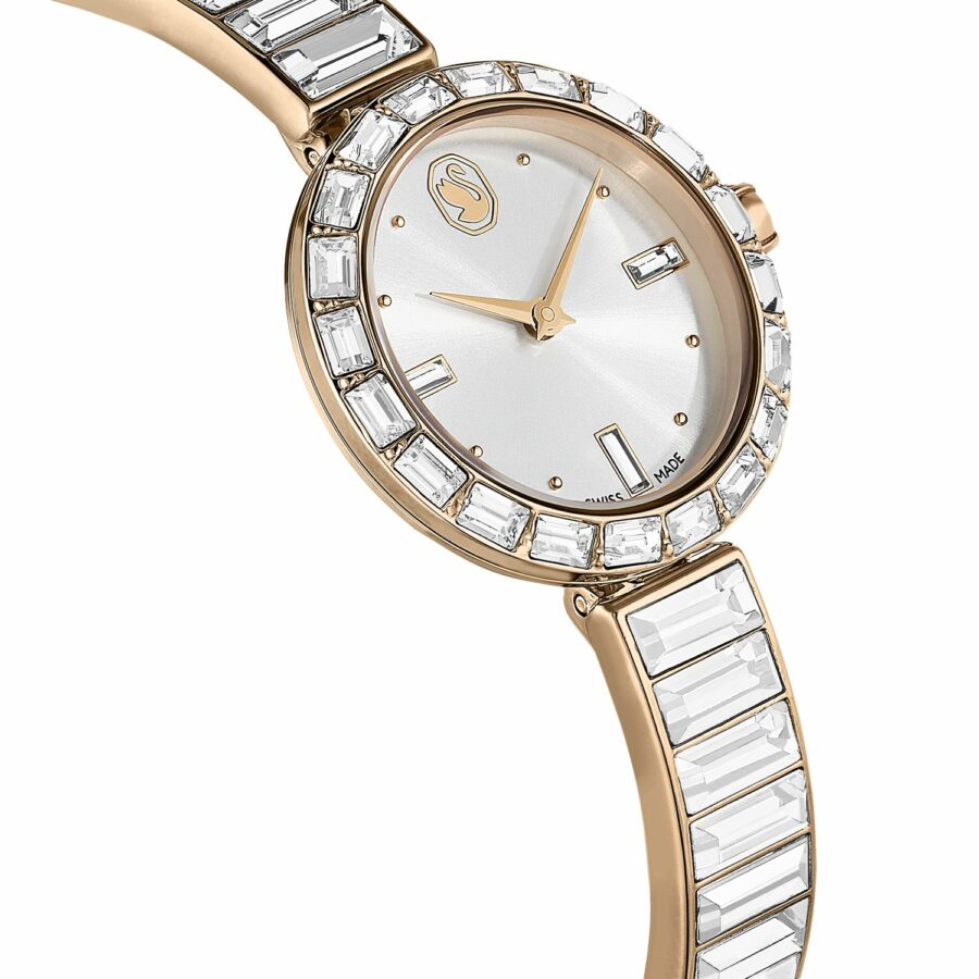 Ρολόι Matrix Bangle, Eλβετικής κατασκευής, Κρυστάλλινο μπρασελέ, Ροζ χρυσαφί τόνος, Φινίρισμα σε χρυσό σαμπανί τόνο - Image 6