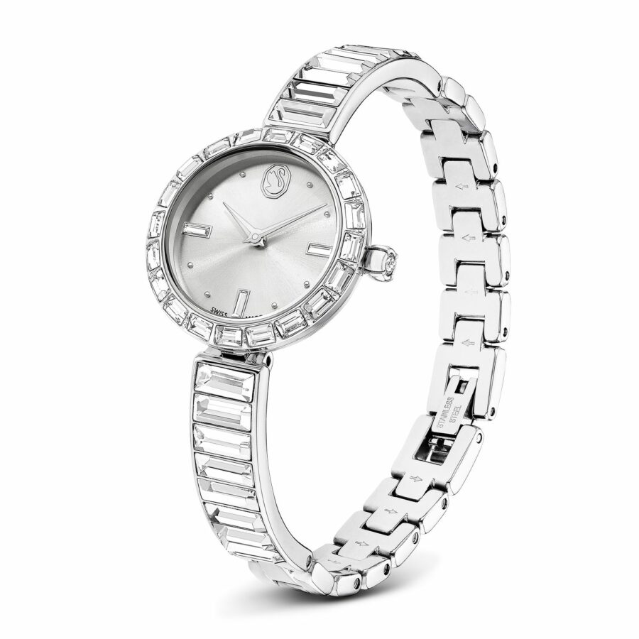 Ρολόι Matrix Bangle, Eλβετικής κατασκευής, Κρυστάλλινο μπρασελέ, Ασημί τόνος, Ανοξείδωτο ατσάλι - Image 2