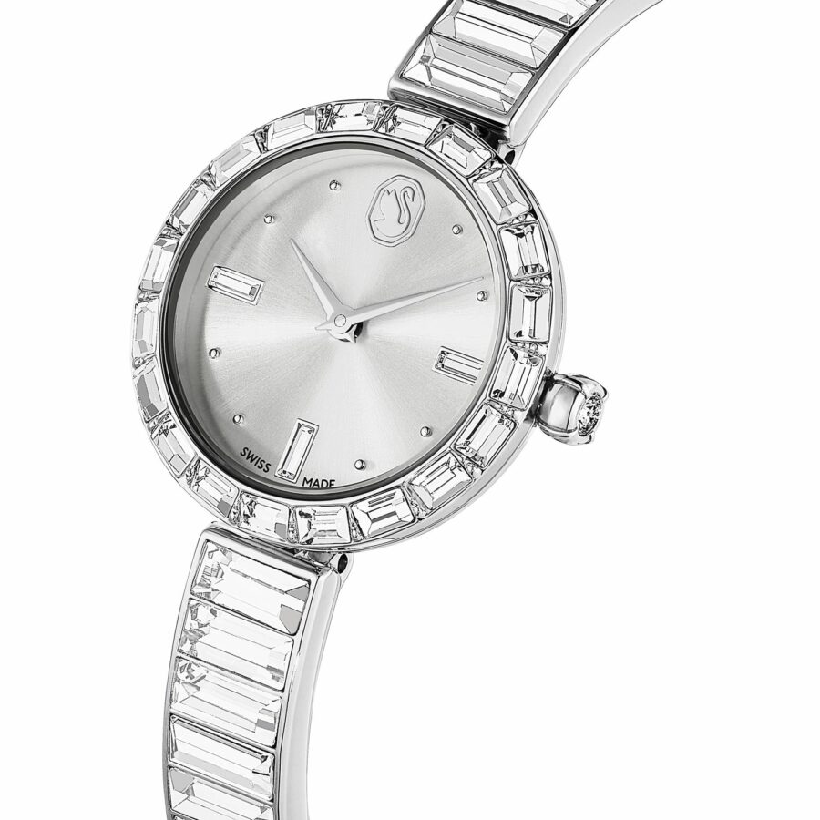 Ρολόι Matrix Bangle, Eλβετικής κατασκευής, Κρυστάλλινο μπρασελέ, Ασημί τόνος, Ανοξείδωτο ατσάλι - Image 4