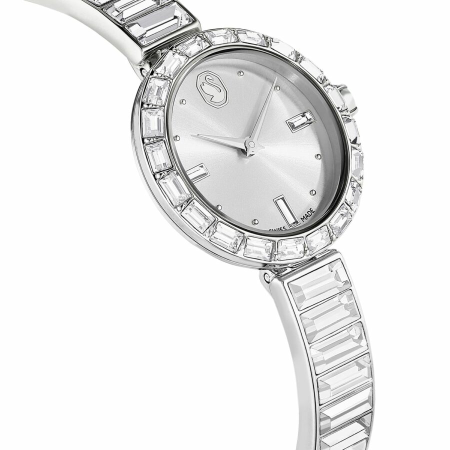 Ρολόι Matrix Bangle, Eλβετικής κατασκευής, Κρυστάλλινο μπρασελέ, Ασημί τόνος, Ανοξείδωτο ατσάλι - Image 6