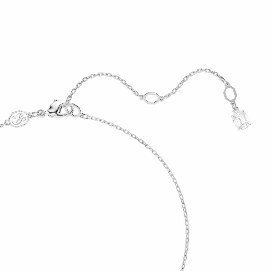 Μενταγιόν Matrix, Crystal pearl, Στρογγυλή κοπή, Λευκό, Επιμετάλλωση ροδίου - Image 3