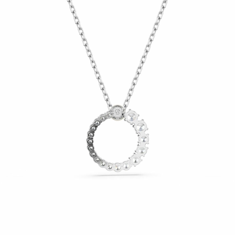 Μενταγιόν Matrix, Crystal pearl, Στρογγυλή κοπή, Λευκό, Επιμετάλλωση ροδίου - Image 4