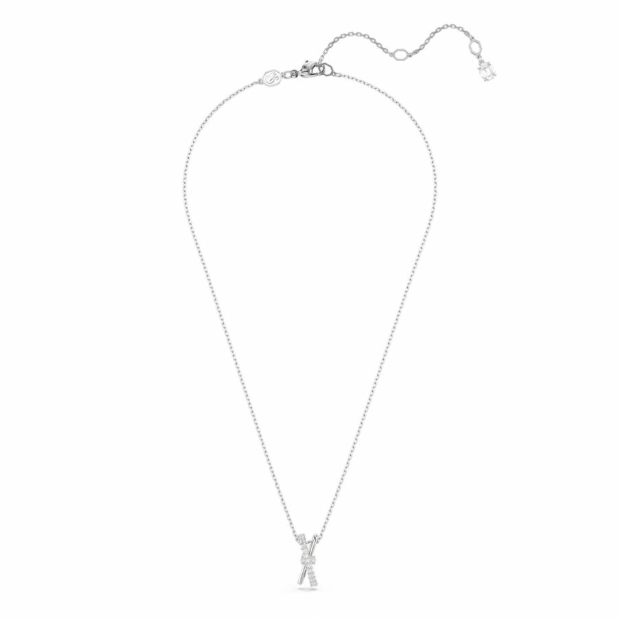 Μενταγιόν Hyperbola, Μείξη κοπών, Σπιράλ, Λευκό, Επιμετάλλωση ροδίου - Image 2