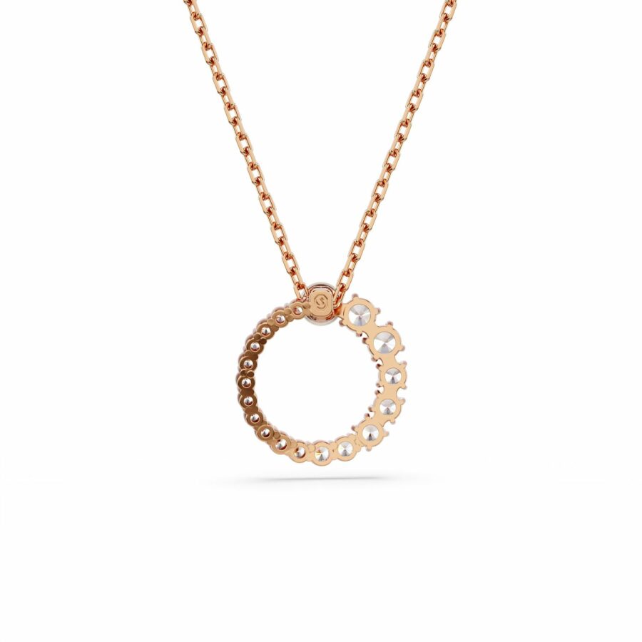 Μενταγιόν Matrix, Crystal pearl, Στρογγυλή κοπή, Λευκό, Επιμετάλλωση σε ροζ χρυσαφί τόνο - Image 4