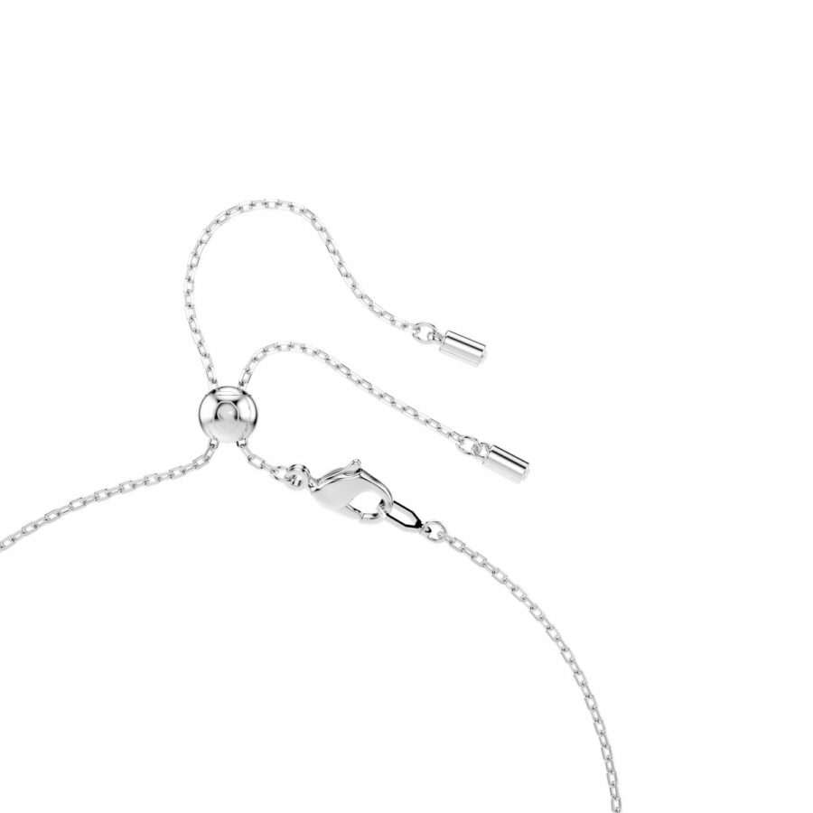 Κολιέ σε σχήμα Υ Ariana Grande x Swarovski, Crystal pearl, Μείξη κοπών, Καρδιά, Λευκό, Επιμετάλλωση ροδίου - Image 3