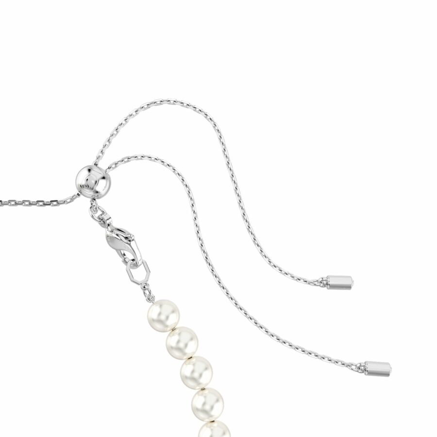 Τσόκερ Tennis Ariana Grande x Swarovski, Μείξη κοπών, Καρδιά, Λευκό, Επιμετάλλωση ροδίου - Image 3