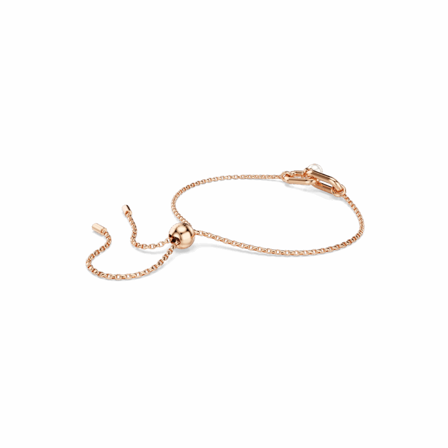 Βραχιόλι Constella, Crystal pearl, Στρογγυλή κοπή, Λευκό, Επιμετάλλωση σε ροζ χρυσαφί τόνο - Image 3