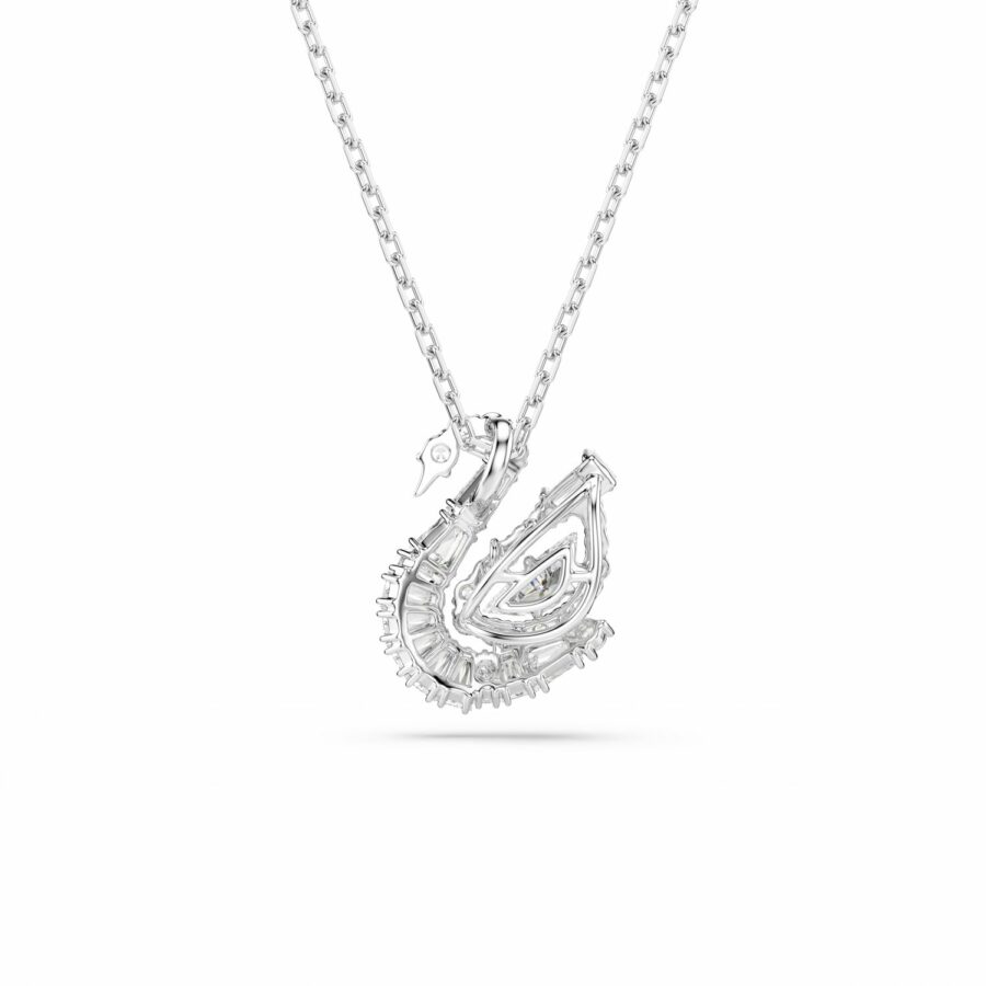 Μενταγιόν Swan, Μείξη κοπών, Κύκνος, Λευκό - Image 5