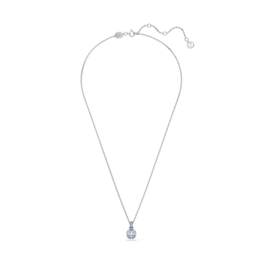 Μενταγιόν Birthstone, Τετράγωνη κοπή, Μάρτιος, Μπλε, Επιμετάλλωση ροδίου - Image 2