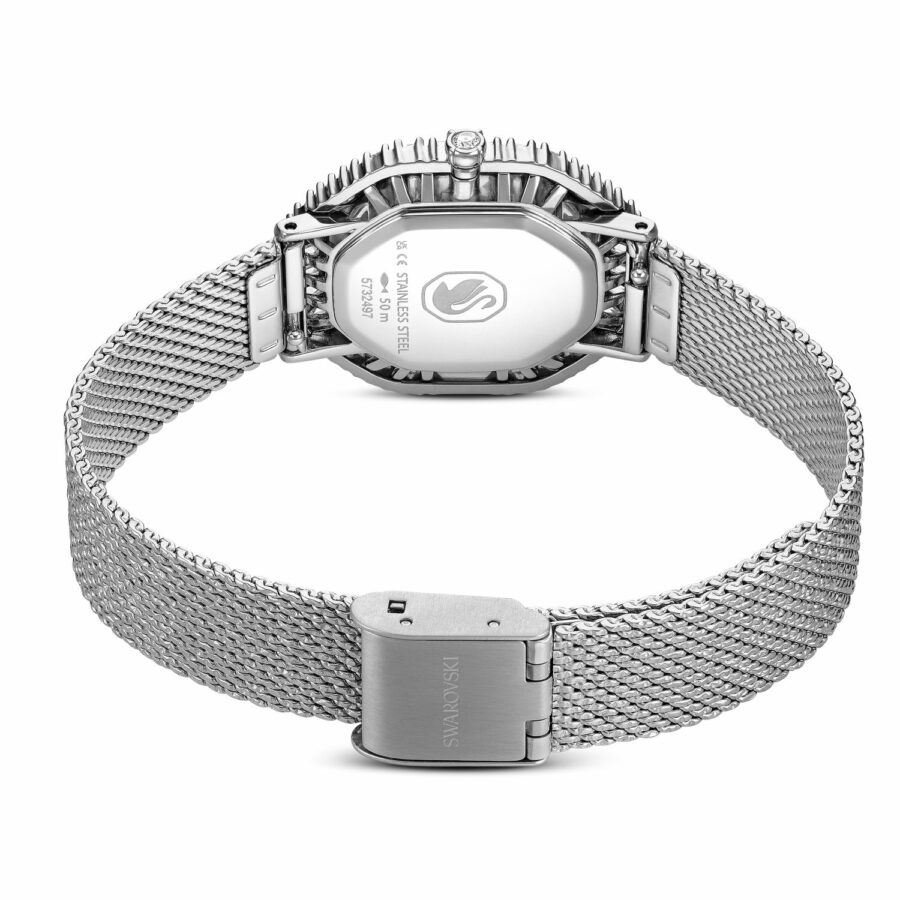 Ρολόι Matrix octagon, Μεταλλικό μπρασελέ, Ασημί τόνος, Ανοξείδωτο ατσάλι - Image 3