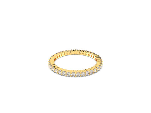 Δαχτυλίδι Matrix Vittore, Στρογγυλή κοπή, Λευκό, Φινίρισμα σε χρυσό τόνο