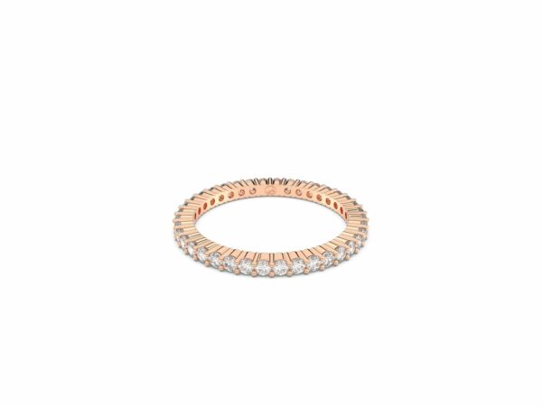 Δαχτυλίδι Matrix Vittore, Στρογγυλή κοπή, Λευκό, Επιμετάλλωση σε ροζ χρυσαφί τόνο