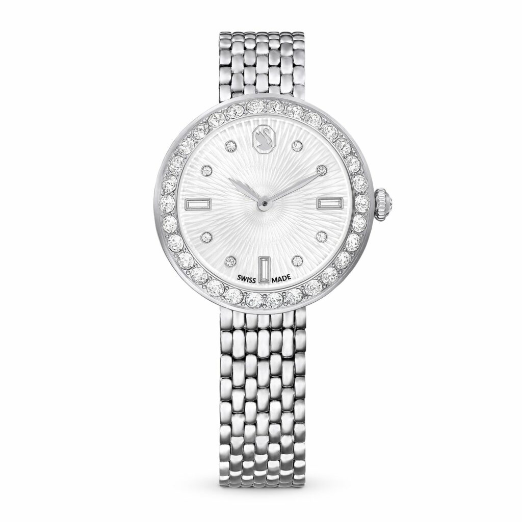 Ρολόι Matrix tennis 7-link, Swiss Made, Μεταλλικό μπρασελέ, Ασημί τόνος, Ανοξείδωτο ατσάλι