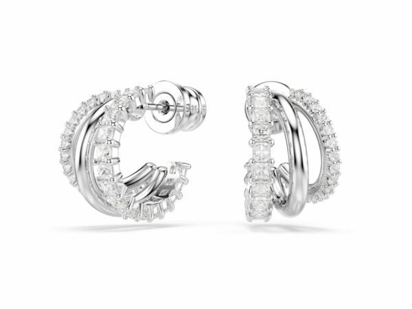 Κρίκοι Hyperbola, Στρογγυλή κοπή, Μίνι, Λευκά, Επιμετάλλωση ροδίου