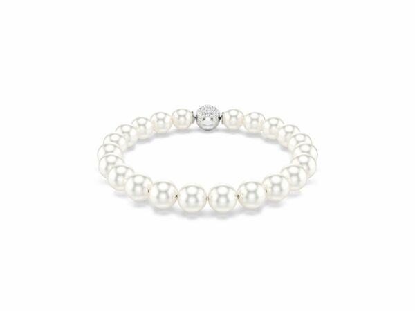 Βραχιόλι Matrix, Crystal pearl, Λευκό, Επιμετάλλωση ροδίου