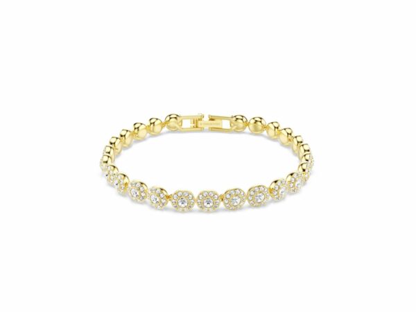 Βραχιόλι Una Angelic, Στρογγυλή κοπή, Λευκό, Επιμετάλλωση σε χρυσαφί τόνο