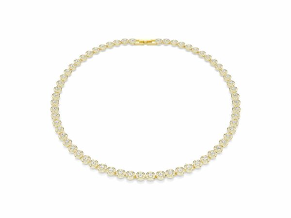 Κολιέ Una Angelic, Στρογγυλή κοπή, Mικρό, Λευκό, Επιμετάλλωση σε χρυσαφί τόνο