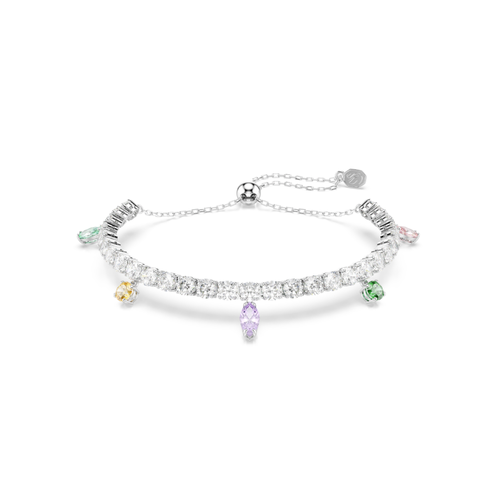 Βραχιόλι Ariana Grande x Swarovski, Μείξη κοπών, Πολύχρωμο, Επιμετάλλωση ροδίου