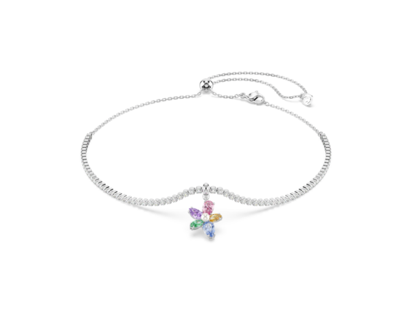 Τσόκερ Ariana Grande x Swarovski, Μείξη κοπών, Λουλούδι, Πολύχρωμο, Επιμετάλλωση ροδίου