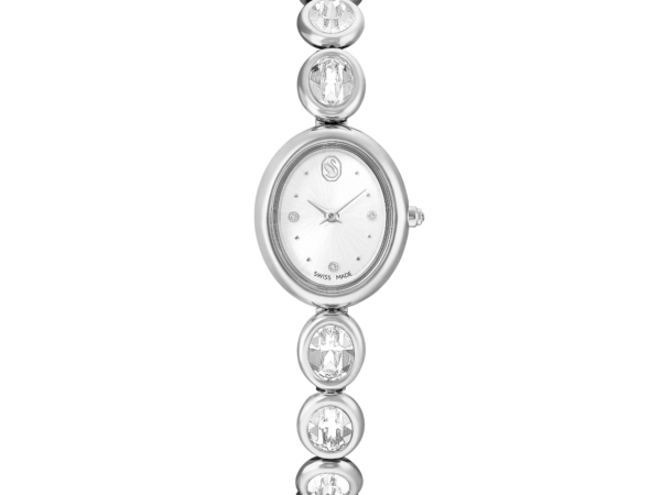Ρολόι Imber oval, Swiss Made, Μεταλλικό μπρασελέ, Ασημί τόνος, Ανοξείδωτο ατσάλι
