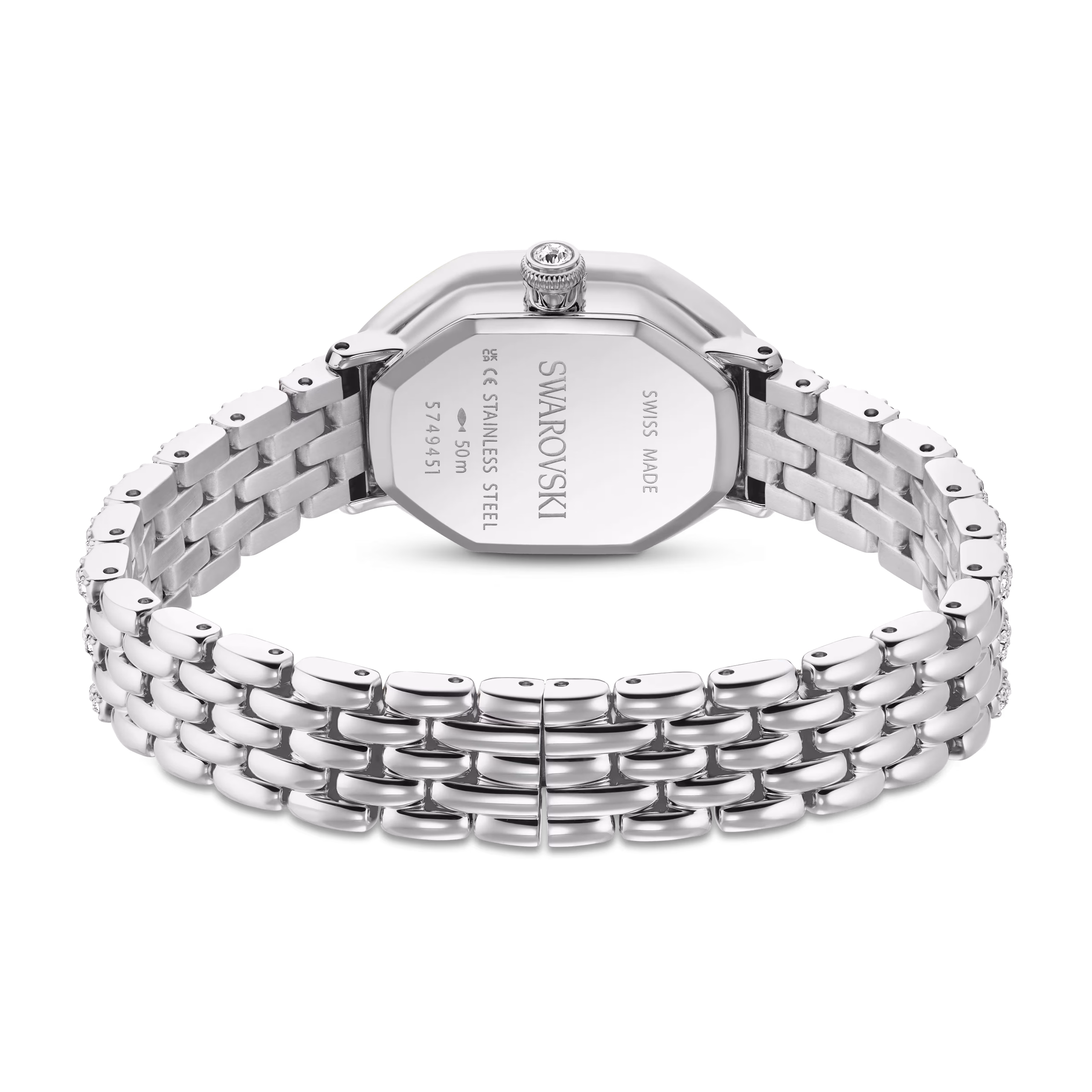 Ρολόι Dextera octagon, Swiss Made, Μεταλλικό μπρασελέ, Ασημί τόνος, Ανοξείδωτο ατσάλι - Image 3