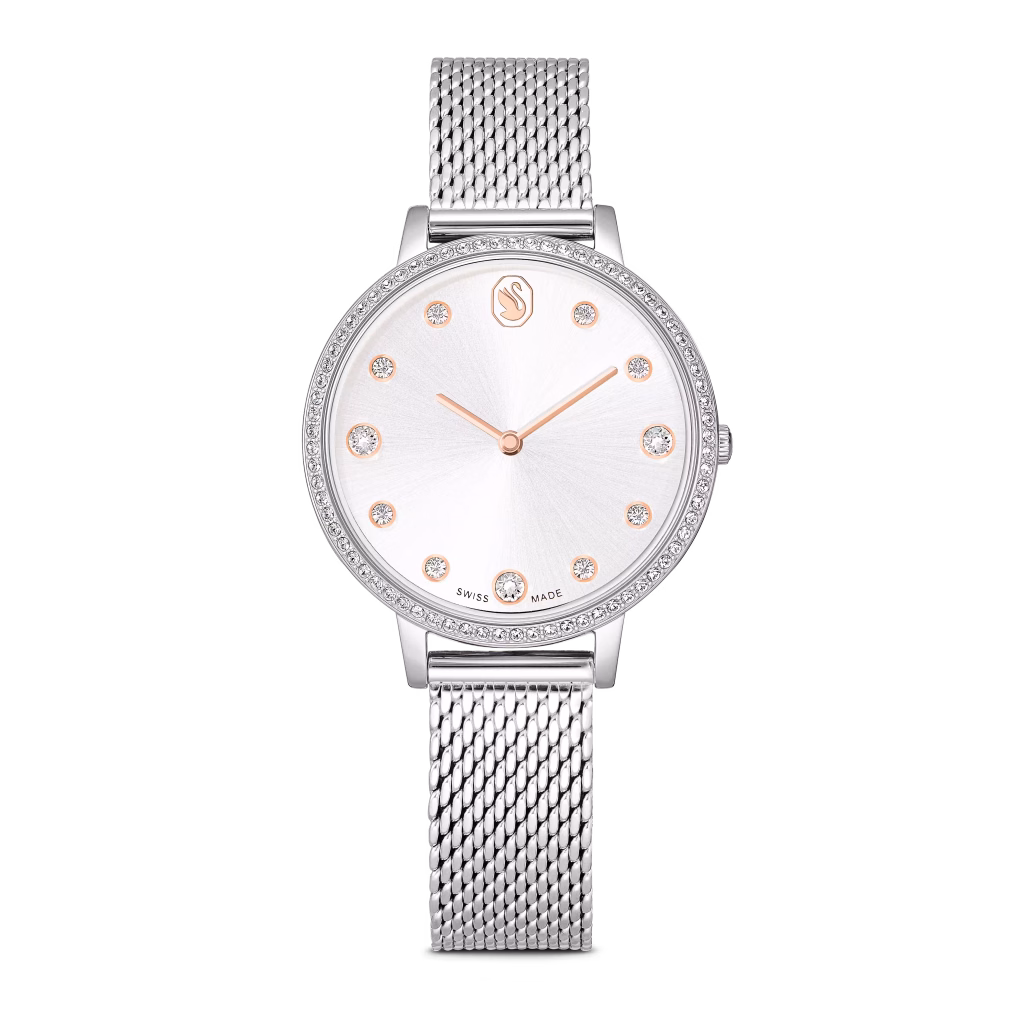 Ρολόι Clarica, Swiss Made, Μεταλλικό μπρασελέ, Ασημί τόνος, Ανοξείδωτο ατσάλι