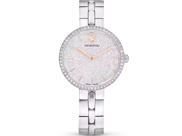 Ρολόι Cosmopolitan, Swiss Made, Μεταλλικό μπρασελέ, Ασημί τόνος, Ανοξείδωτο ατσάλι