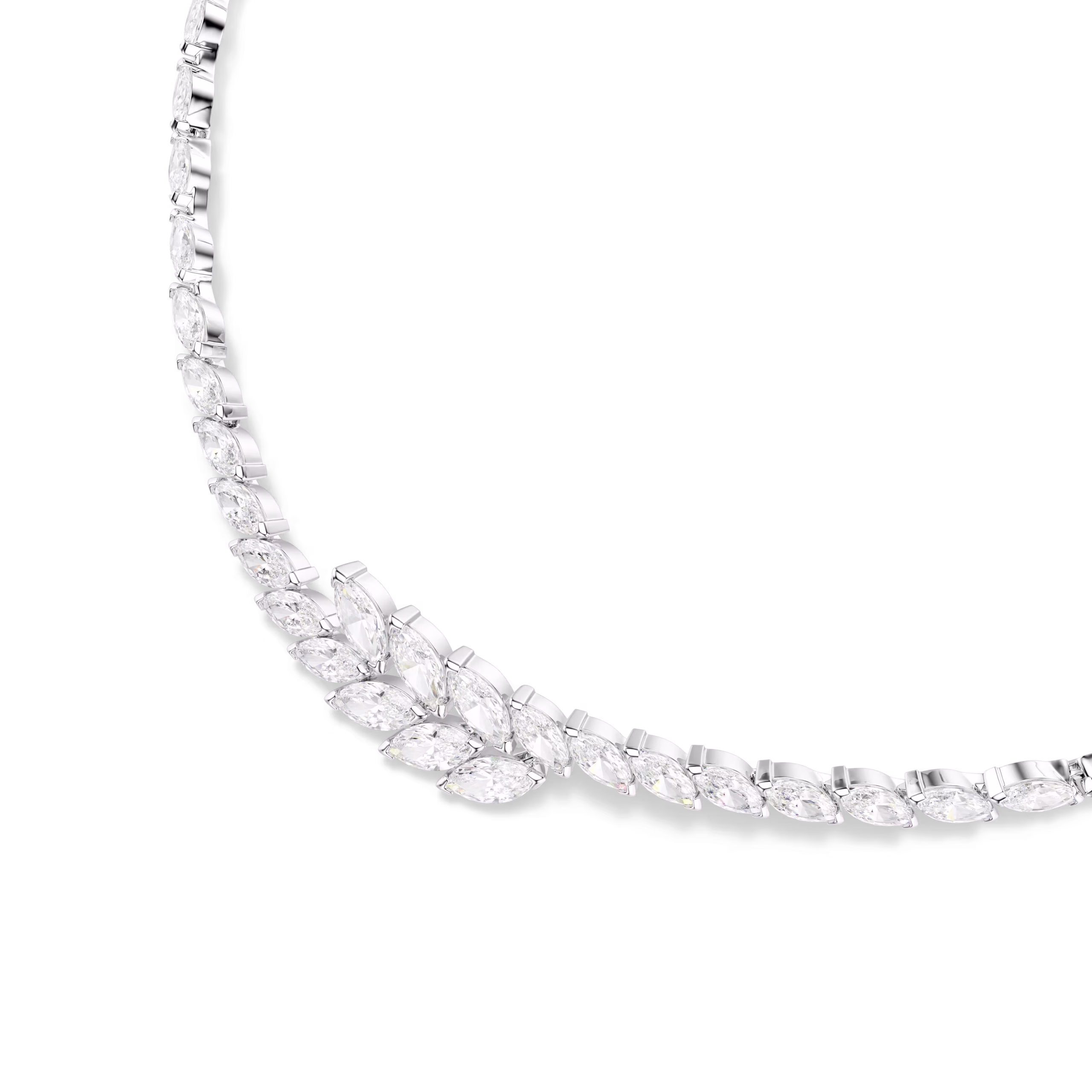 Κολιέ Mesmera, Κοπή Marquise, Λευκό, Επιμετάλλωση ροδίου - Image 2