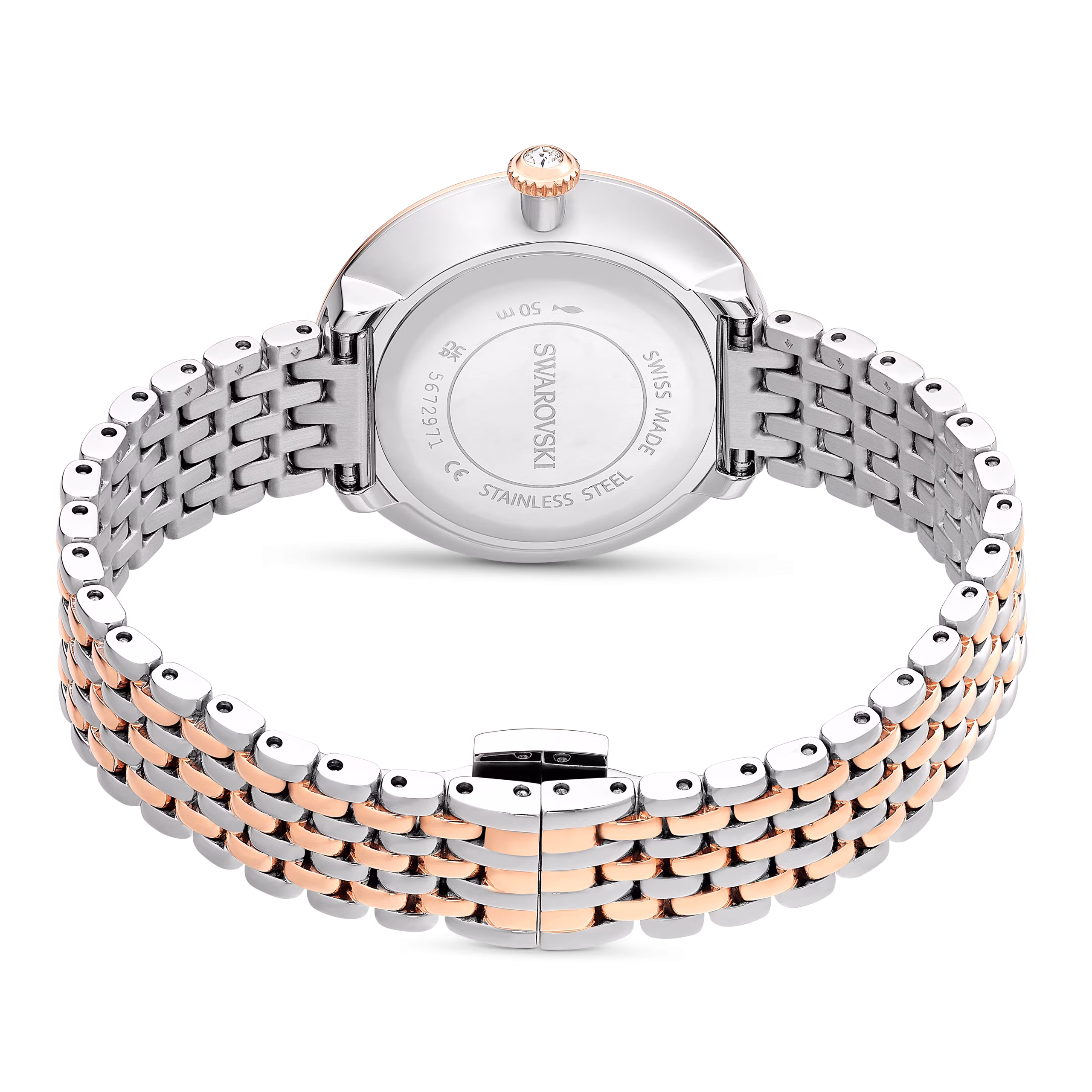 Ρολόι Matrix tennis 7-link, Swiss Made, Μεταλλικό μπρασελέ, Ροζ χρυσαφί τόνος, Φινίρισμα από διάφορα μέταλλα - Image 5