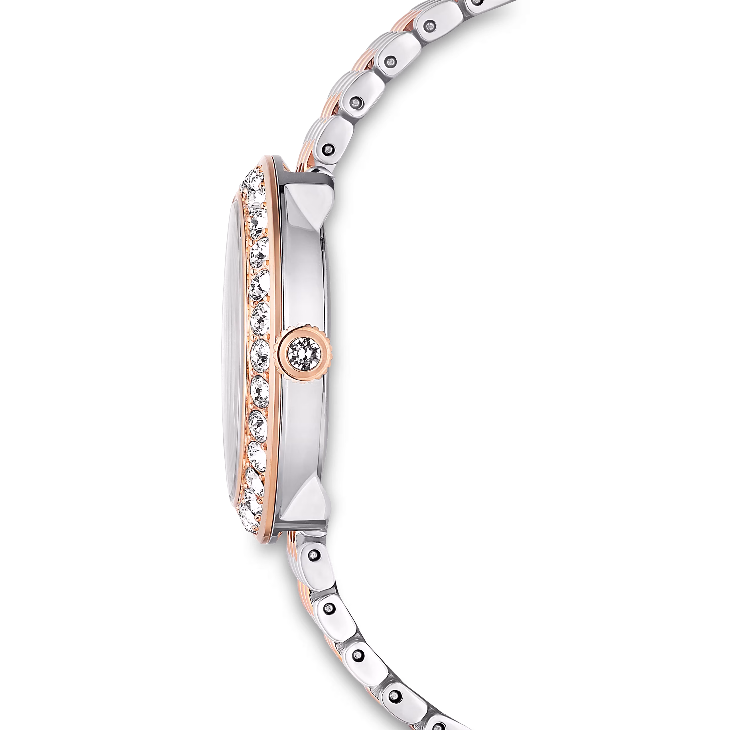 Ρολόι Matrix tennis 7-link, Swiss Made, Μεταλλικό μπρασελέ, Ροζ χρυσαφί τόνος, Φινίρισμα από διάφορα μέταλλα - Image 3