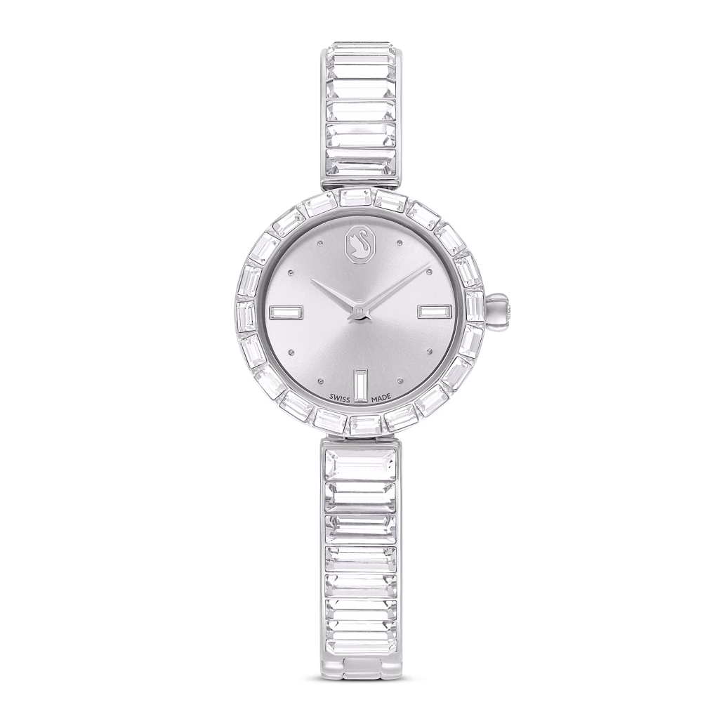 Ρολόι Matrix bangle, Swiss Made, Κρυστάλλινο μπρασελέ, Λευκό, Ανοξείδωτο ατσάλι
