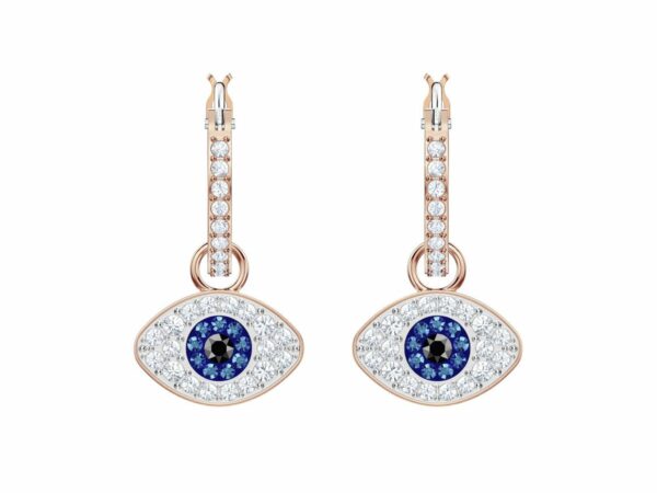 Σκουλαρίκια Swarovski Symbol από Κόσμημα με Ροζ Χρυσή Απόχρωση με Πολύχρωμα Κρύσταλλα