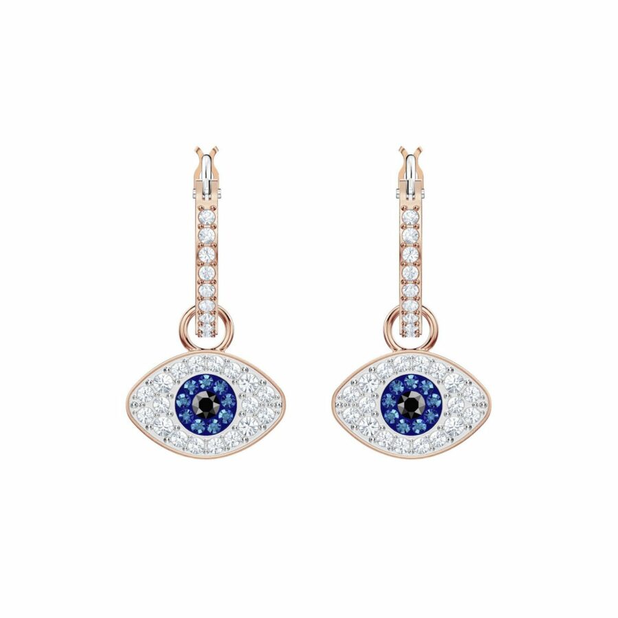 Σκουλαρίκια Swarovski Symbol από Κόσμημα με Ροζ Χρυσή Απόχρωση με Πολύχρωμα Κρύσταλλα