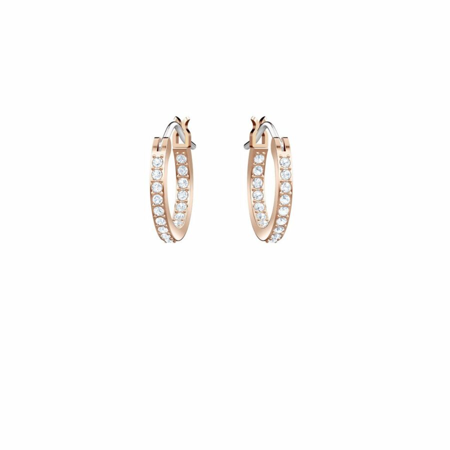 Σκουλαρίκια Swarovski Symbol από Κόσμημα με Ροζ Χρυσή Απόχρωση με Πολύχρωμα Κρύσταλλα - Image 3